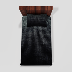 Winter Soft Warm Single Flat Bedsheet With 1 Pillow Cover (Z-Black)