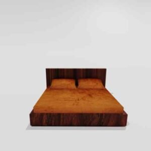 Winter Warm King Size Fitted Double Bedsheet With 2 Pillow Covers (Brown)