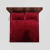 Winter Warm King Size Fitted Double Bedsheet With 2 Pillow Covers (Maroon)
