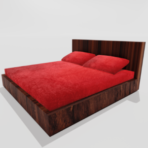 Winter Warm King Size Fitted Double Bedsheet With 2 Pillow Covers (Red)