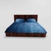 Winter Warm King Size Flat Double Bedsheet With 2 Pillow Cover (Blue)1