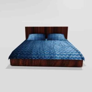 Winter Warm King Size Flat Double Bedsheet With 2 Pillow Cover (Blue)1