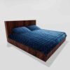 Winter Warm King Size Flat Double Bedsheet With 2 Pillow Cover (Blue)1