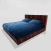 Winter Warm King Size Flat Double Bedsheet With 2 Pillow Cover (Blue)1