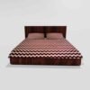 Winter Warm King Size Flat Double Bedsheet With 2 Pillow Cover (Brown)