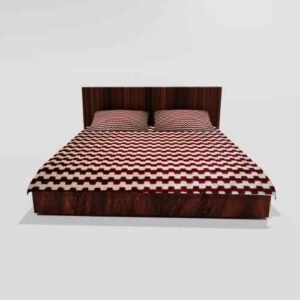 Winter Warm King Size Flat Double Bedsheet With 2 Pillow Cover (Brown)