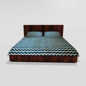 Winter Warm King Size Flat Double Bedsheet With 2 Pillow Cover (Green)