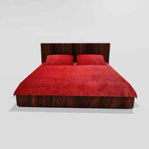 Winter Warm King Size Flat Double Bedsheet With 2 Pillow Cover (Orange)