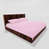 Winter Warm King Size Flat Double Bedsheet With 2 Pillow Cover (Pink)
