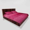 Winter Warm King Size Flat Double Bedsheet With 2 Pillow Cover (Pink)