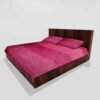 Winter Warm King Size Flat Double Bedsheet With 2 Pillow Cover (Pink)