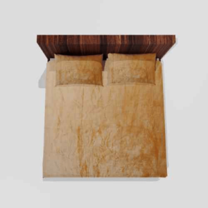 Winter Warm King Size Flat Double Bedsheet With 2 Pillow Cover (Yellow)