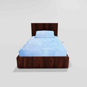 Winter Warm Soft Fitted Single Bedsheet With 1 Pillow Cover (Blue)