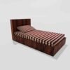 Winter Warm Soft Fitted Single Bedsheet With 1 Pillow Cover (Brown)7d