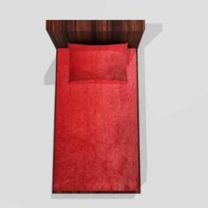 Winter Warm Soft Fitted Single Bedsheet With 1 Pillow Cover (Orange)1a