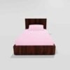 Winter Warm Soft Fitted Single Bedsheet With 1 Pillow Cover (Pink)