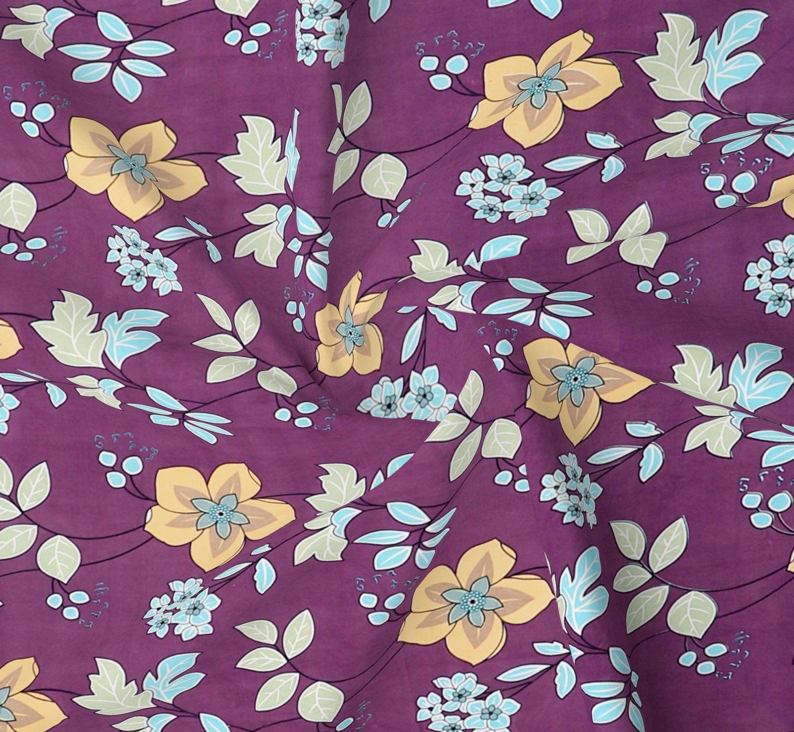 Glace Cotton Double Flat Bedsheet With 2 Pillow Covers (Magenta)