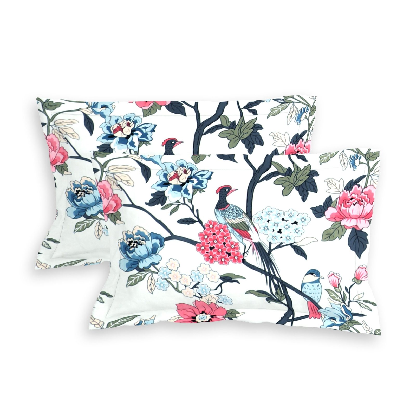 Glace Cotton Double Flat Bedsheet With 2 Pillow Covers (White)