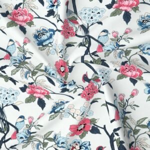 Glace Cotton Double Flat Bedsheet With 2 Pillow Covers (White)