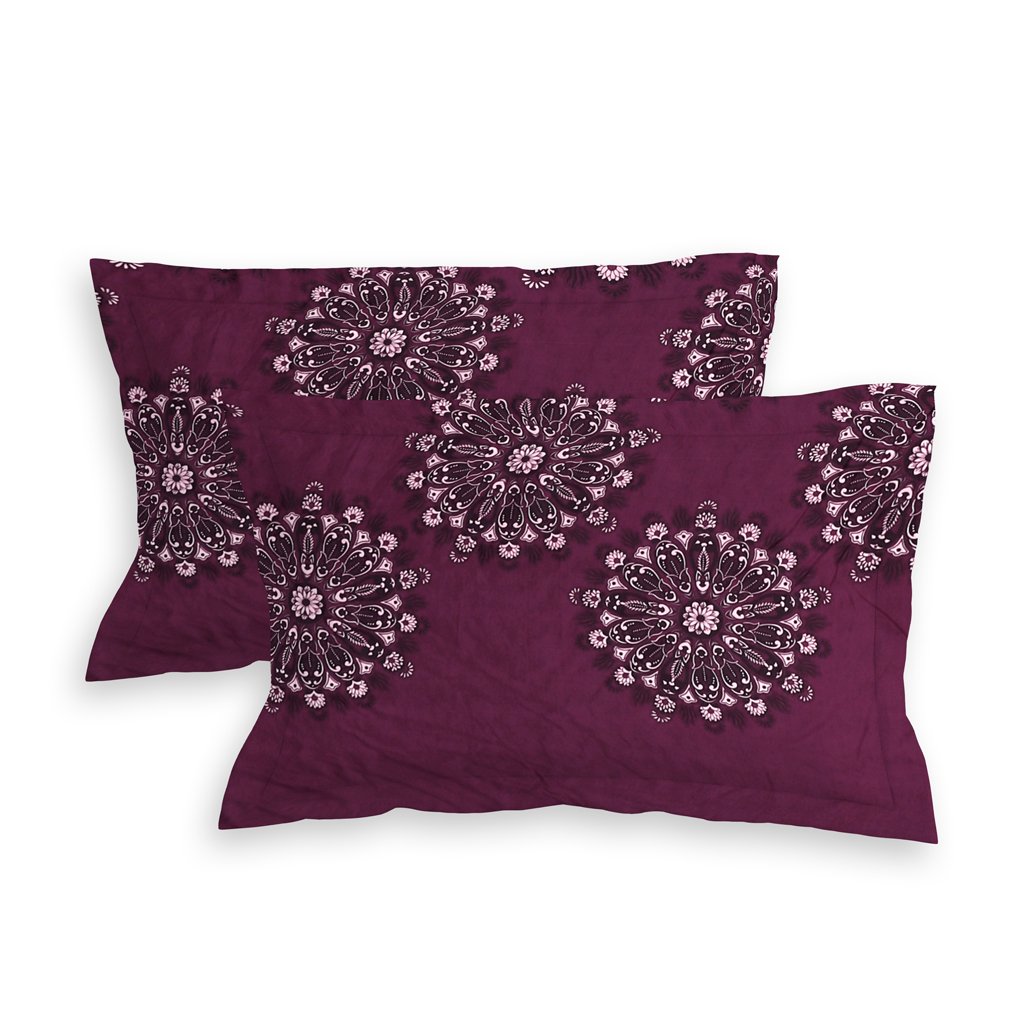 Elastic Fitted King Size Double Bed Sheet With 2 Pillow Covers (Green)