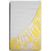 Glace Cotton Elastic Fitted Double Bed Sheet With 2 Pillow Covers (Yellow)