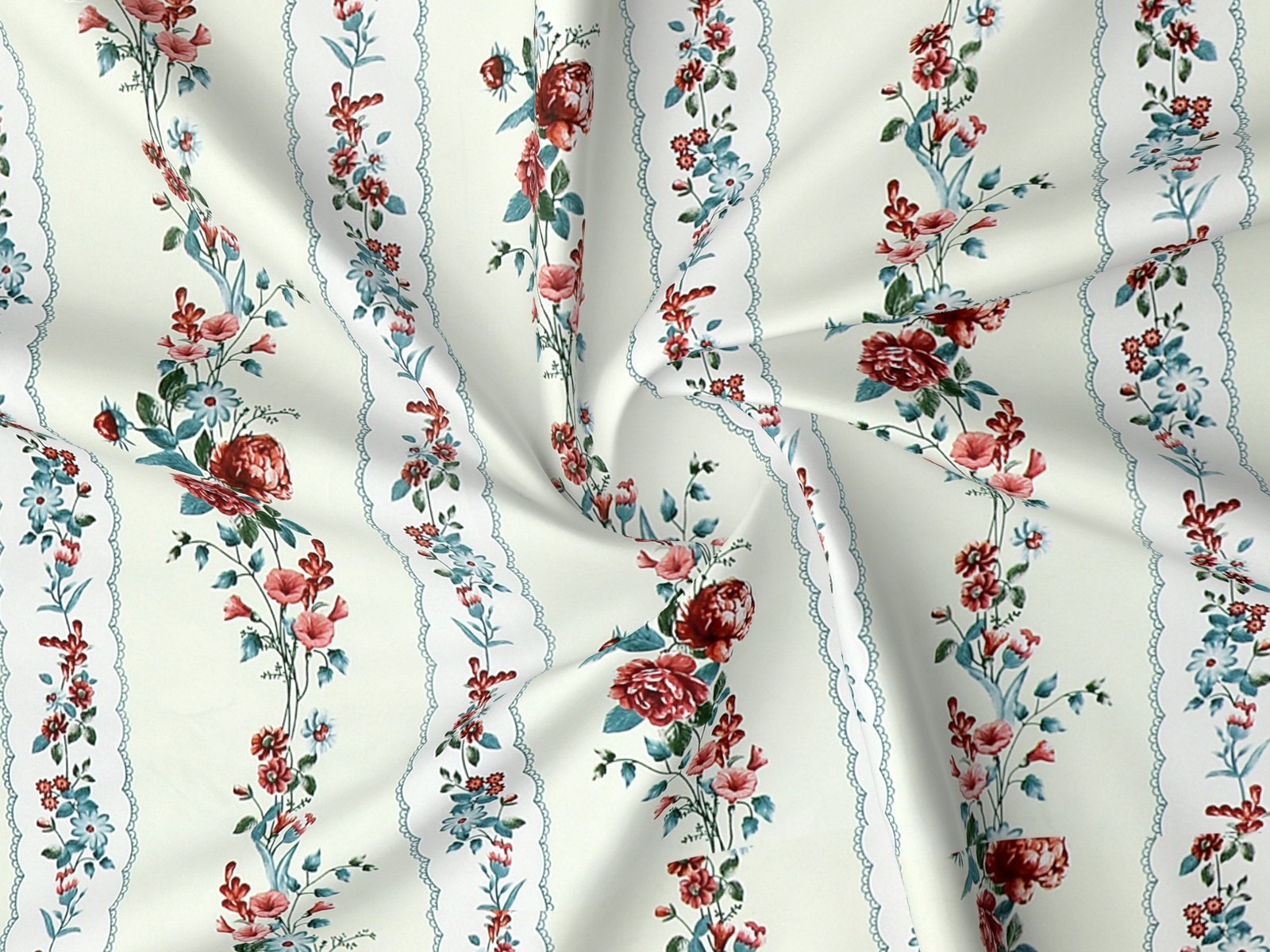 Glace Cotton Double Flat Bedsheet With 2 Pillow Covers (Green)