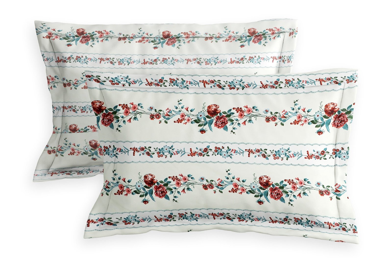 Glace Cotton Double Flat Bedsheet With 2 Pillow Covers (Green)