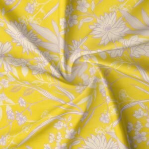 Glace Cotton Double Flat Bedsheet With 2 Pillow Covers (Yellow)