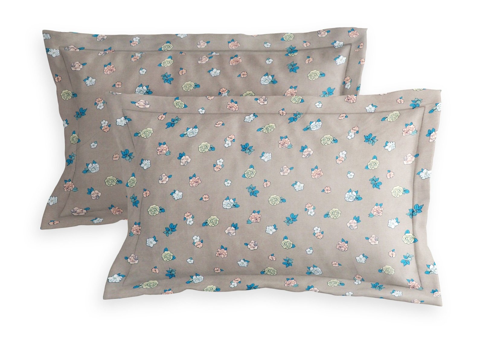 Glace Cotton Double Flat Bedsheet With 2 Pillow Covers (Mouse)