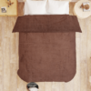 Winter Microfiber Flannel Reversible Double Bed Printed AC Comforter (Coffee)
