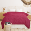 Winter Microfiber Flannel Reversible Double Bed Printed AC Comforter (Magenta)