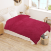 Winter Microfiber Flannel Reversible Double Bed Printed AC Comforter (Magenta)