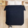 Winter Microfiber Flannel Reversible Double Bed Printed AC Comforter (Navy Blue)