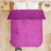 Winter Microfiber Flannel Reversible Double Bed Printed AC Comforter (Purple)
