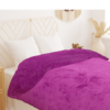 Winter Microfiber Flannel Reversible Double Bed Printed AC Comforter (Purple)