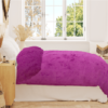 Winter Microfiber Flannel Reversible Double Bed Printed AC Comforter (Purple)