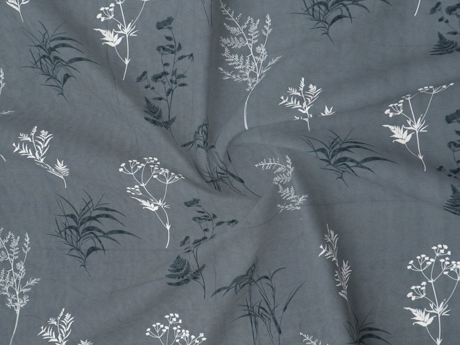 Glace Cotton Double Flat Bedsheet With 2 Pillow Covers (Grey)