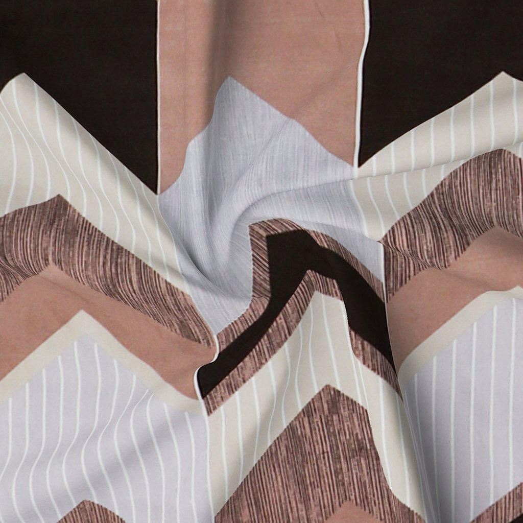 Single Glace Cotton Elastic Fitted Bed Sheet With One Pillow Cover (Brown)