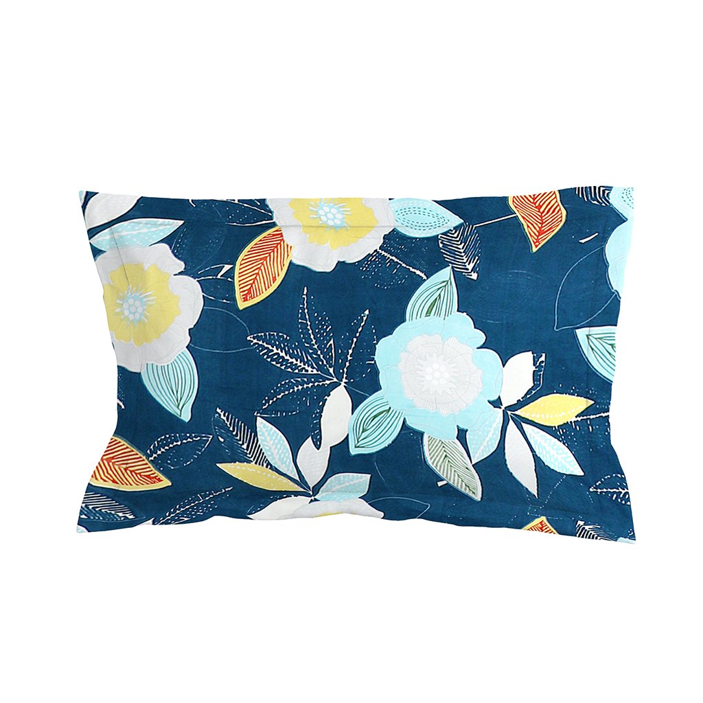 Single Glace Cotton Elastic Fitted Bed Sheet With One Pillow Cover (Green)