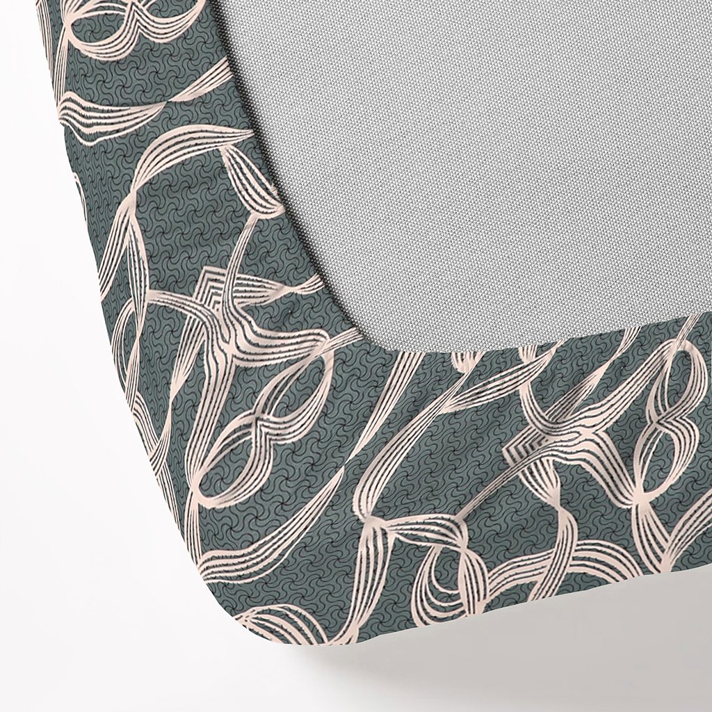 Single Glace Cotton Elastic Fitted Bed Sheet With One Pillow Cover (Slate Gray)