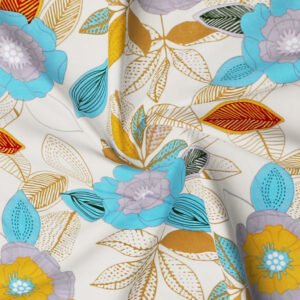 Single Glace Cotton Elastic Fitted Bed Sheet With One Pillow Cover (Cream)