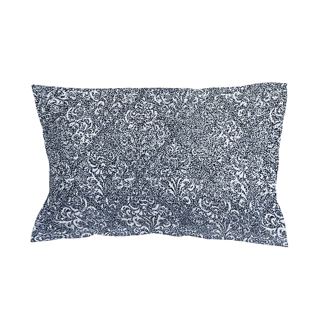 Single Glace Cotton Elastic Fitted Bed Sheet With One Pillow Cover (Grey)