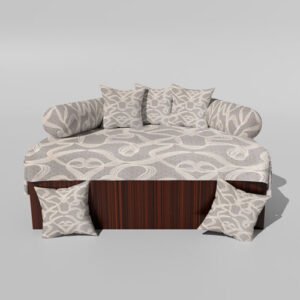 210 TC Cotton Printed Diwan (Set of 8 Pieces)1 Single Bedsheet 5 Cushion Covers And 2 Bolster Cover