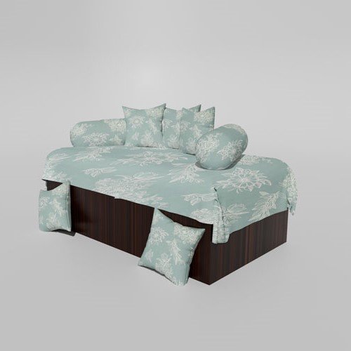 210 TC Cotton Printed Diwan (Set of 8 Pieces)1 Single Bedsheet 5 Cushion Covers And 2 Bolster Cover