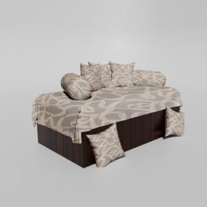 210 TC Cotton Printed Diwan (Set of 8 Pieces)1 Single Bedsheet 5 Cushion Covers And 2 Bolster Cover