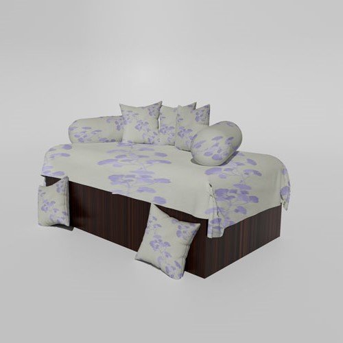 210 TC Cotton Printed Diwan (Set of 8 Pieces)1 Single Bedsheet 5 Cushion Covers And 2 Bolster Cover