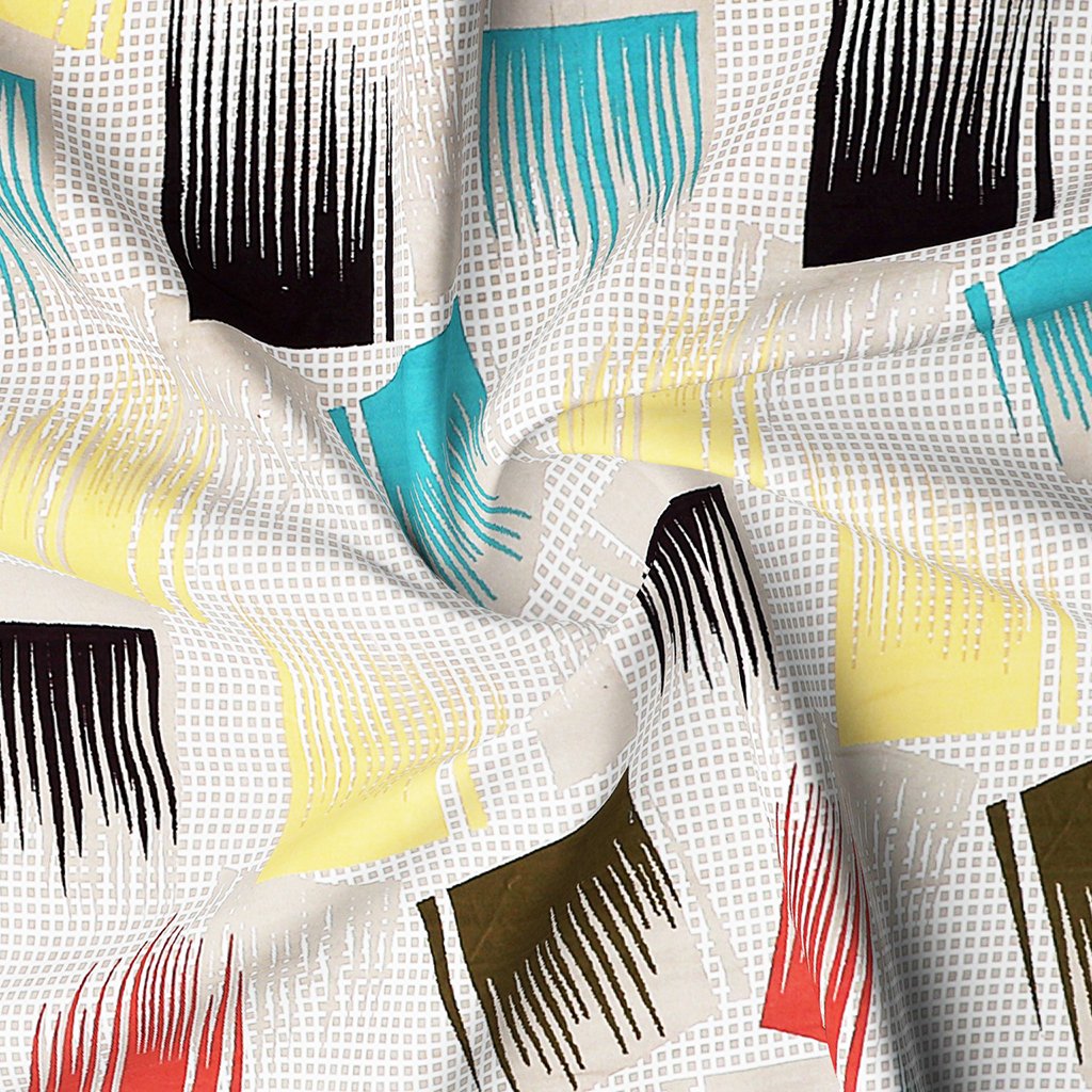 Single Glace Cotton Elastic Fitted Bed Sheet With One Pillow Cover (Multi)