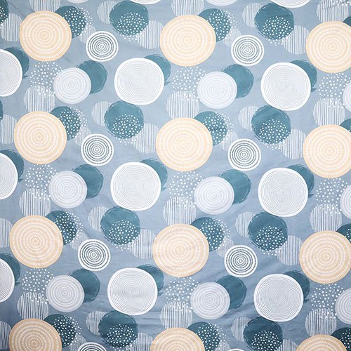 Cotton Double Flat Bedsheet With 2 Pillow Covers (Blue)