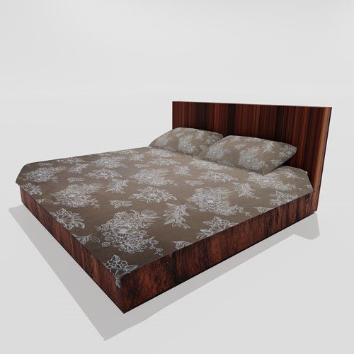 Cotton Double Flat Bedsheet With 2 Pillow Covers (Brown)