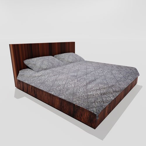 Cotton Double Flat Bedsheet With 2 Pillow Covers (Grey)